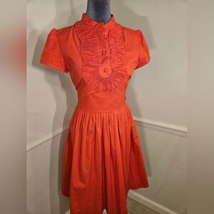 Elegant Orange Women's Dress